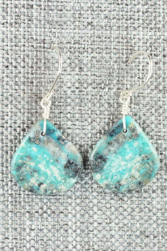 Turquoise & Sterling Silver Earrings - Lester Abeyta