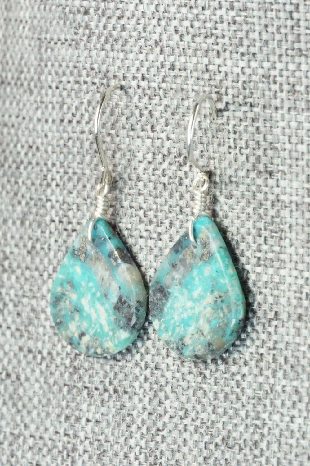 Turquoise & Sterling Silver Earrings - Lester Abeyta