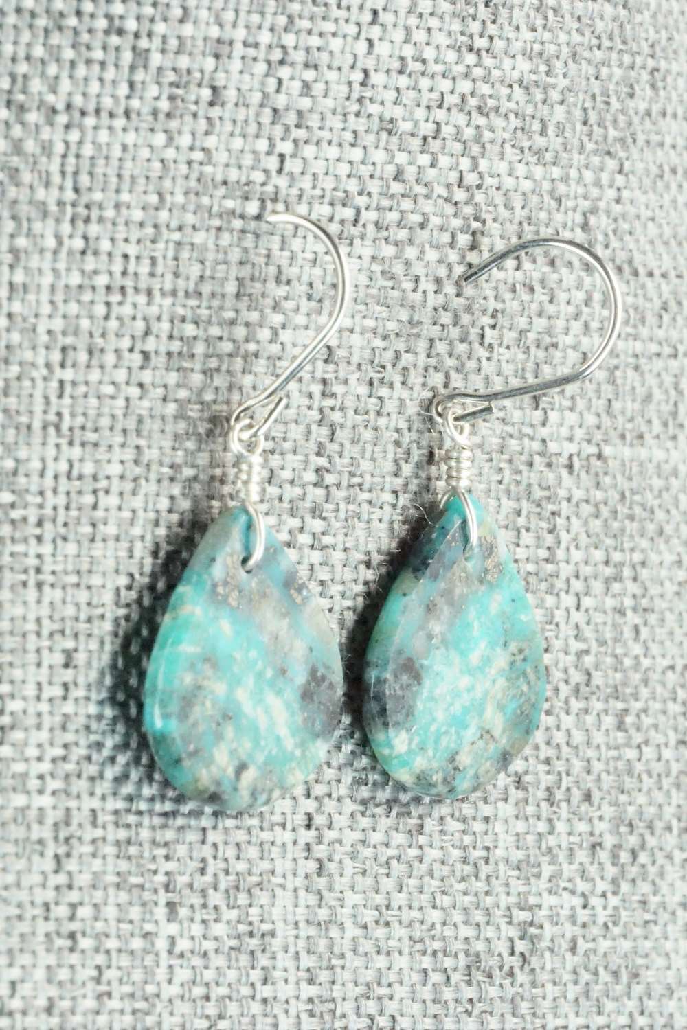 Turquoise & Sterling Silver Earrings - Lester Abeyta