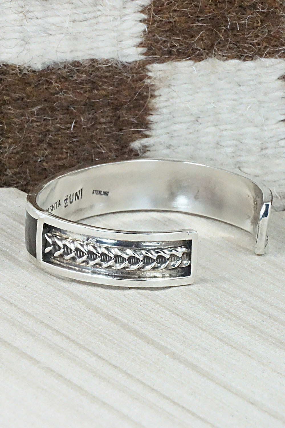 Multi Stone & Sterling Silver Inlay Bracelet - Charlotte Dishta