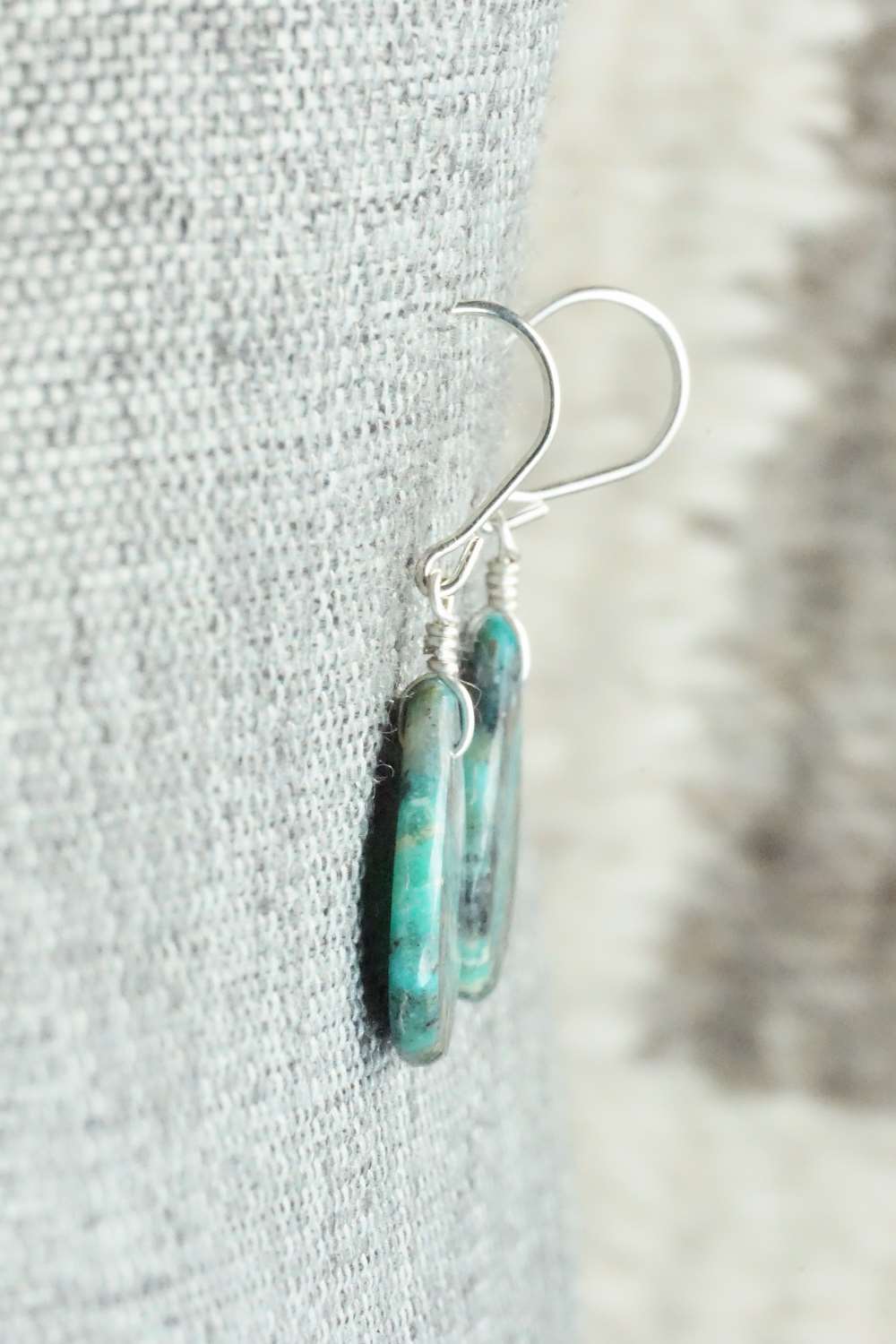 Turquoise & Sterling Silver Earrings - Lester Abeyta