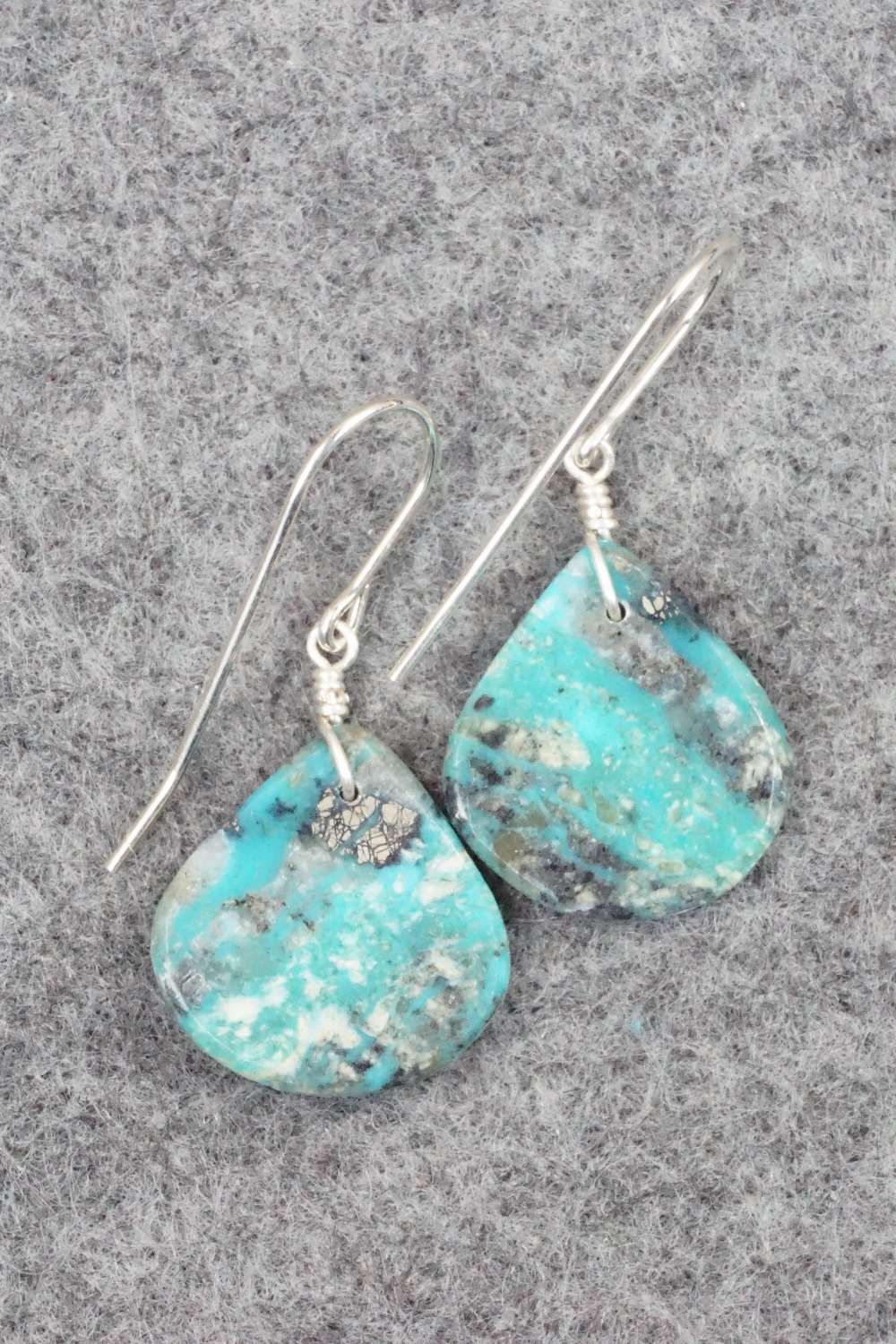 Turquoise & Sterling Silver Earrings - Lester Abeyta