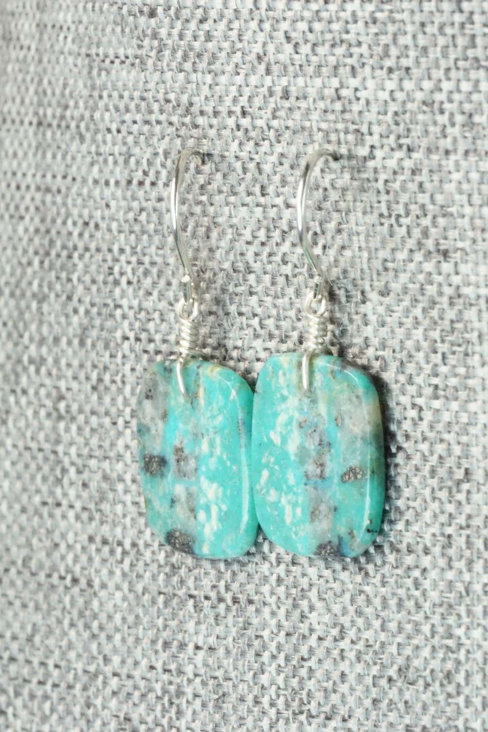 Turquoise & Sterling Silver Earrings - Lester Abeyta