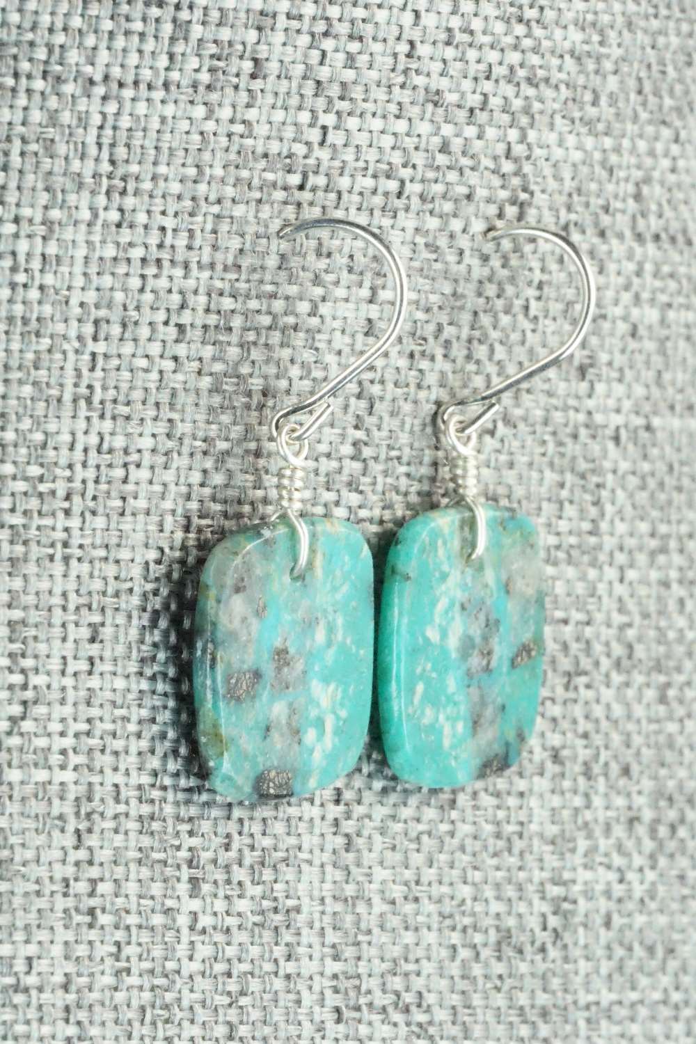 Turquoise & Sterling Silver Earrings - Lester Abeyta