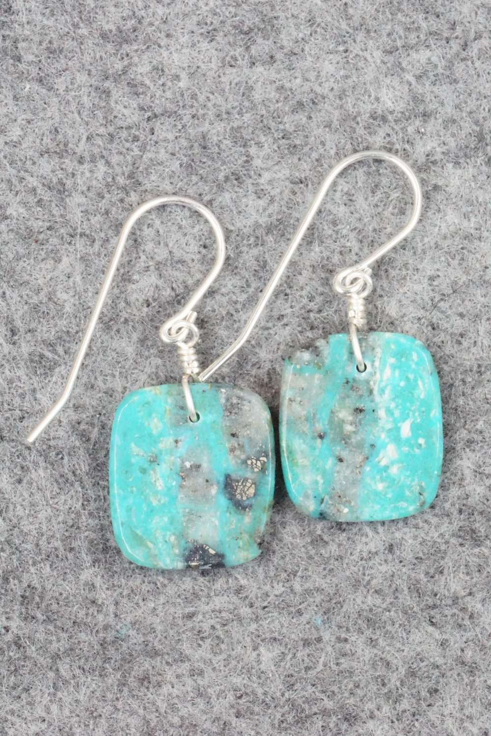 Turquoise & Sterling Silver Earrings - Lester Abeyta