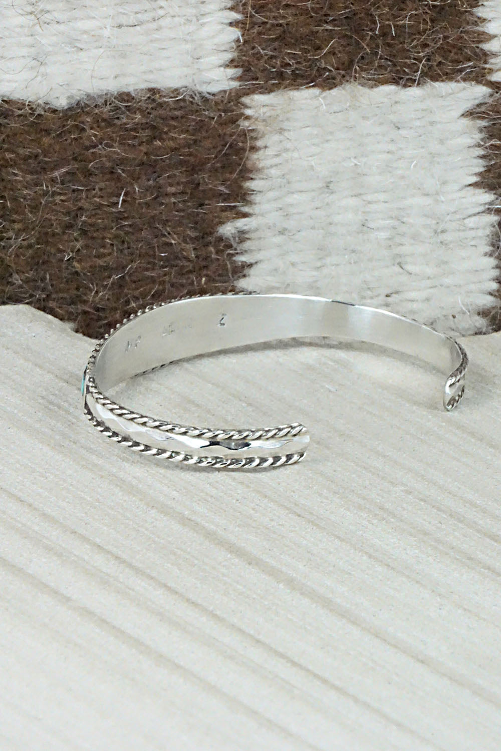 Turquoise & Sterling Silver Inlay Bracelet - Millie Peynetsa