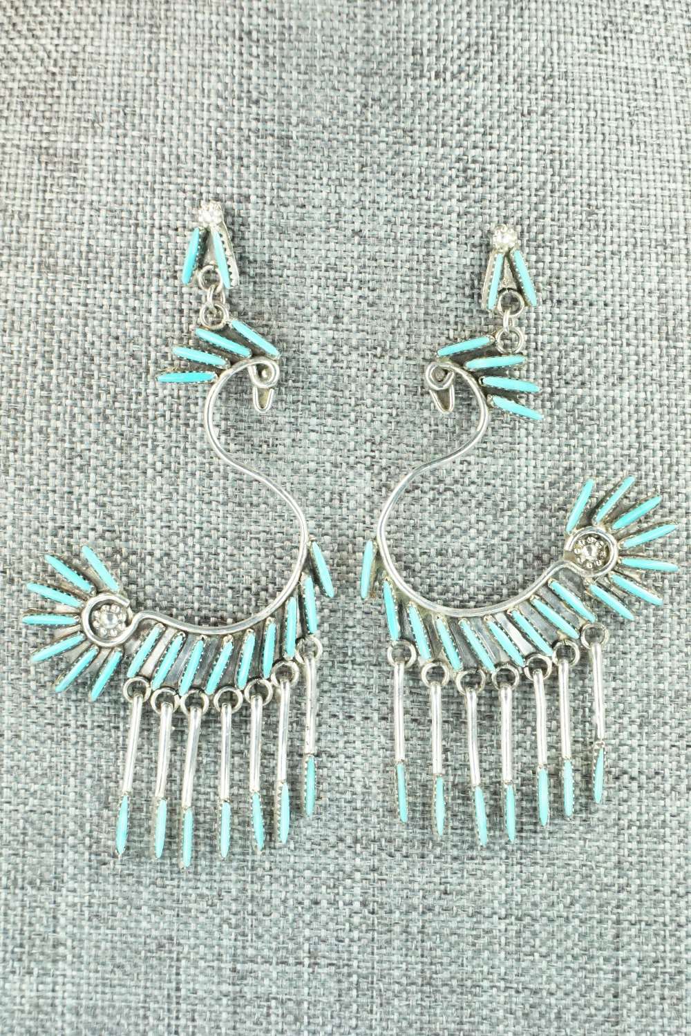 Turquoise & Sterling Silver Earrings - Jeannie Lastiyano