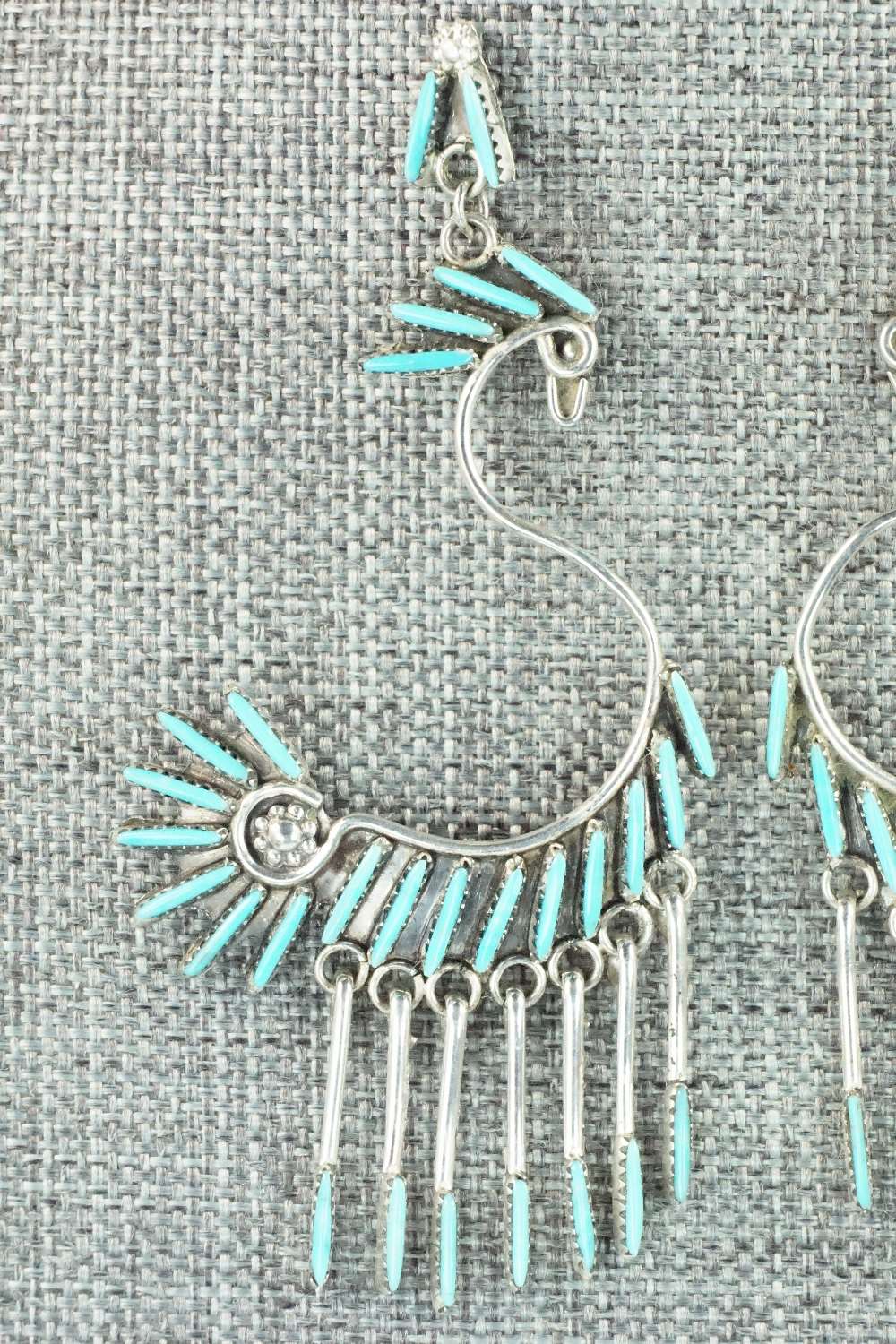 Turquoise & Sterling Silver Earrings - Jeannie Lastiyano