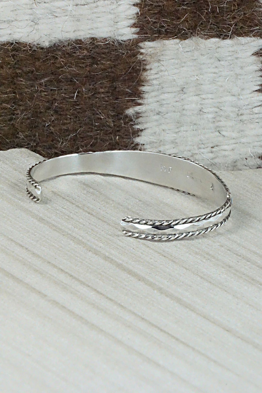 Turquoise & Sterling Silver Inlay Bracelet - Millie Peynetsa