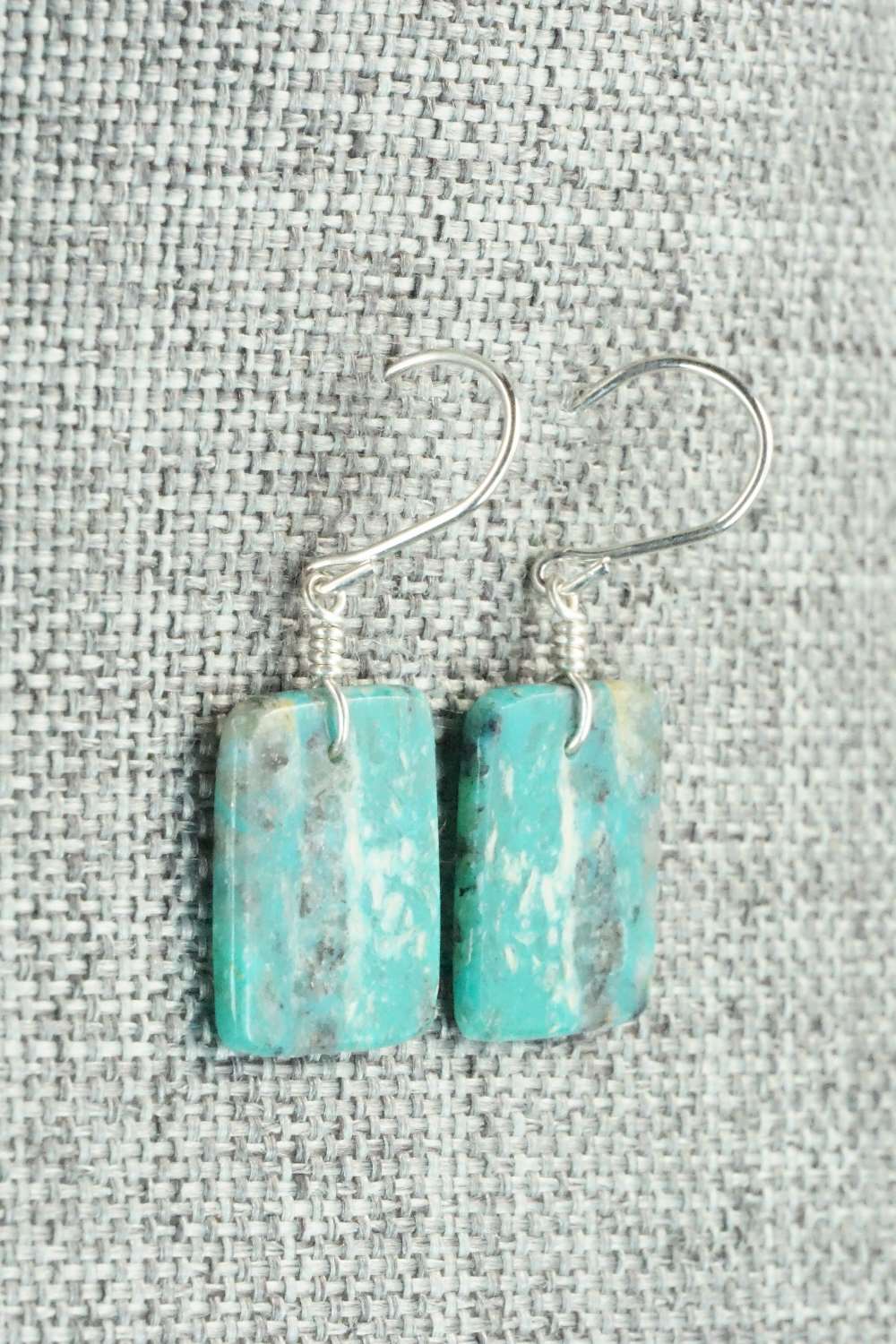 Turquoise & Sterling Silver Earrings - Lester Abeyta
