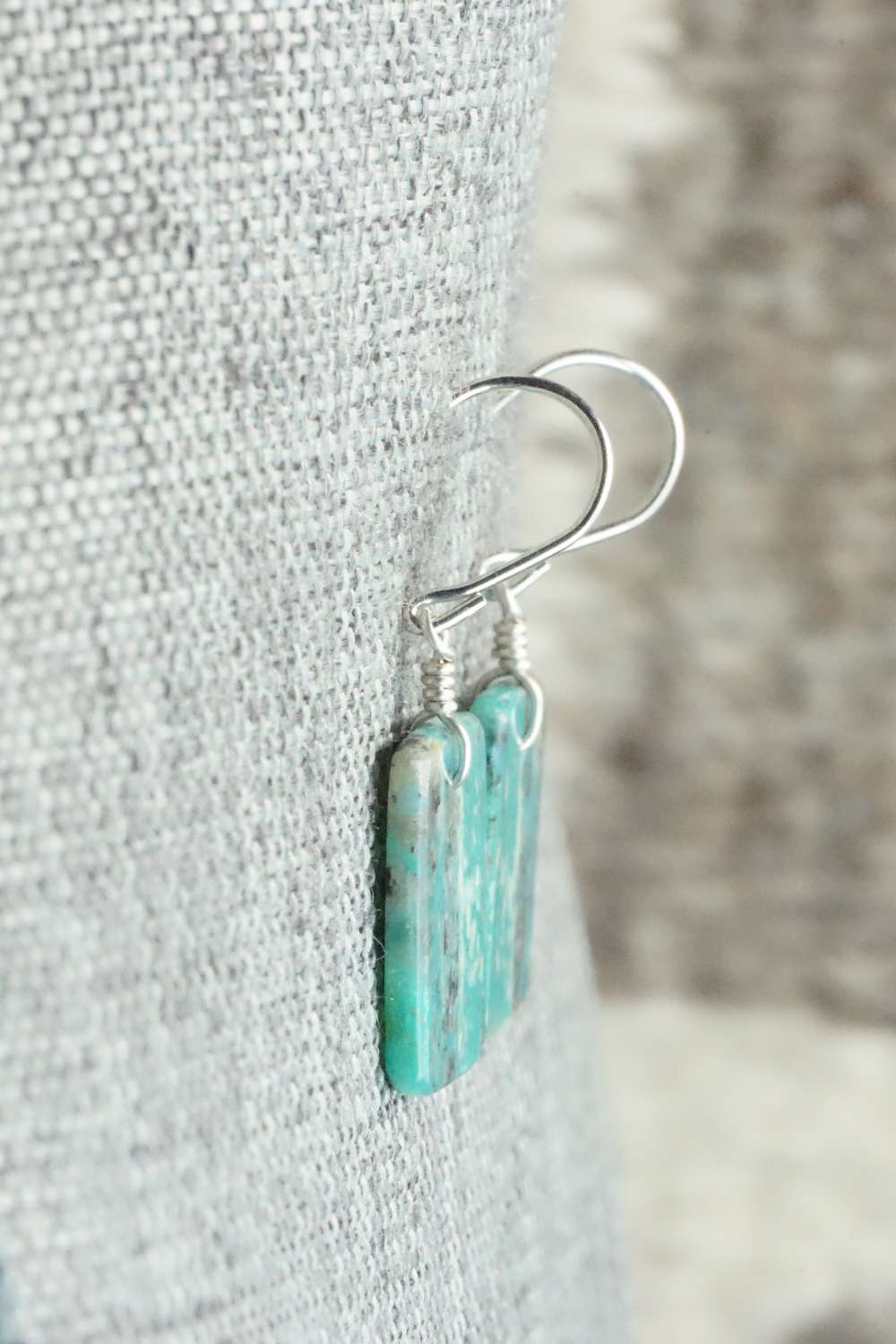 Turquoise & Sterling Silver Earrings - Lester Abeyta