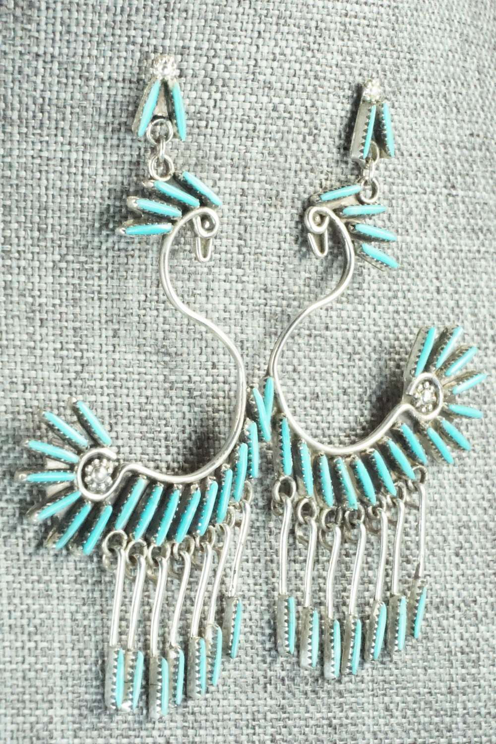 Turquoise & Sterling Silver Earrings - Jeannie Lastiyano