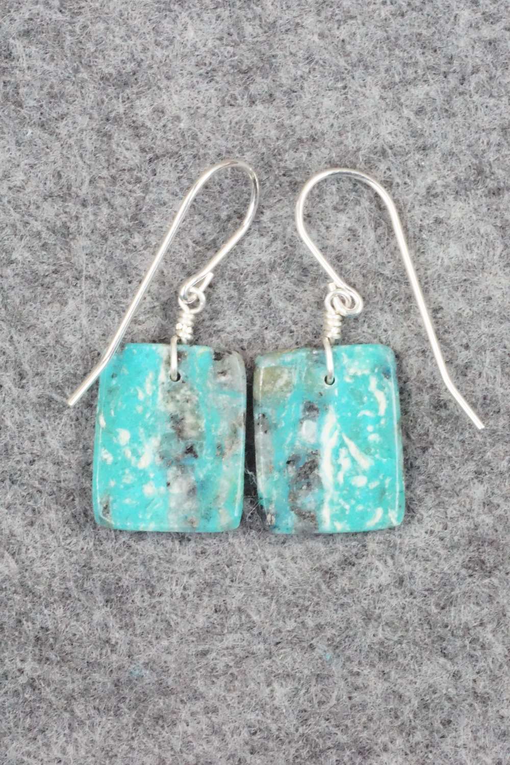 Turquoise & Sterling Silver Earrings - Lester Abeyta