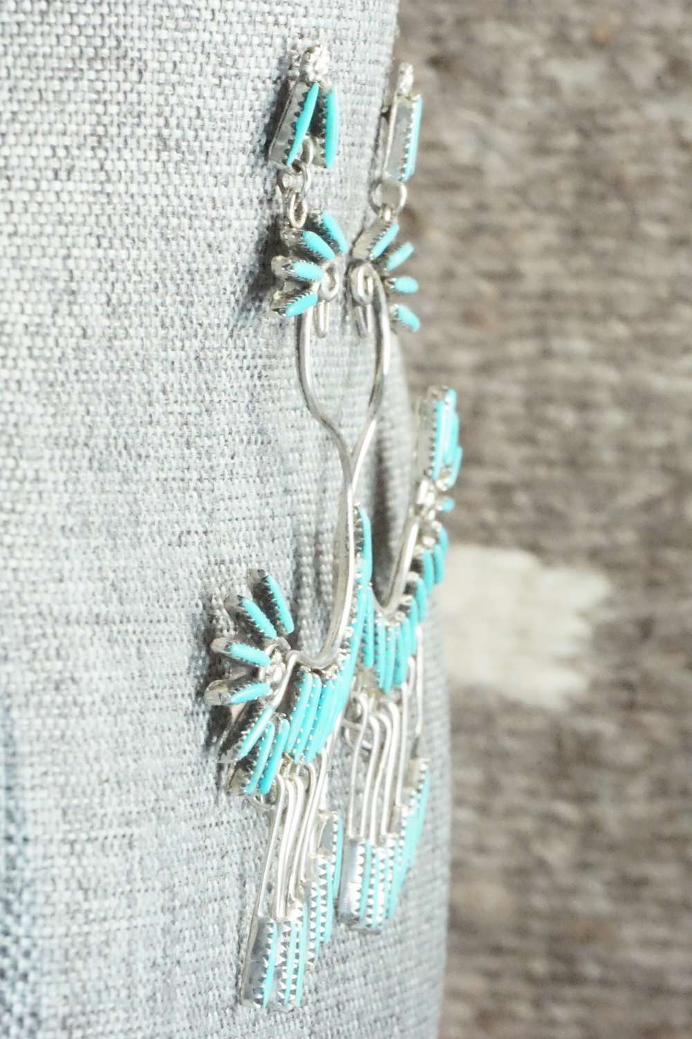 Turquoise & Sterling Silver Earrings - Jeannie Lastiyano