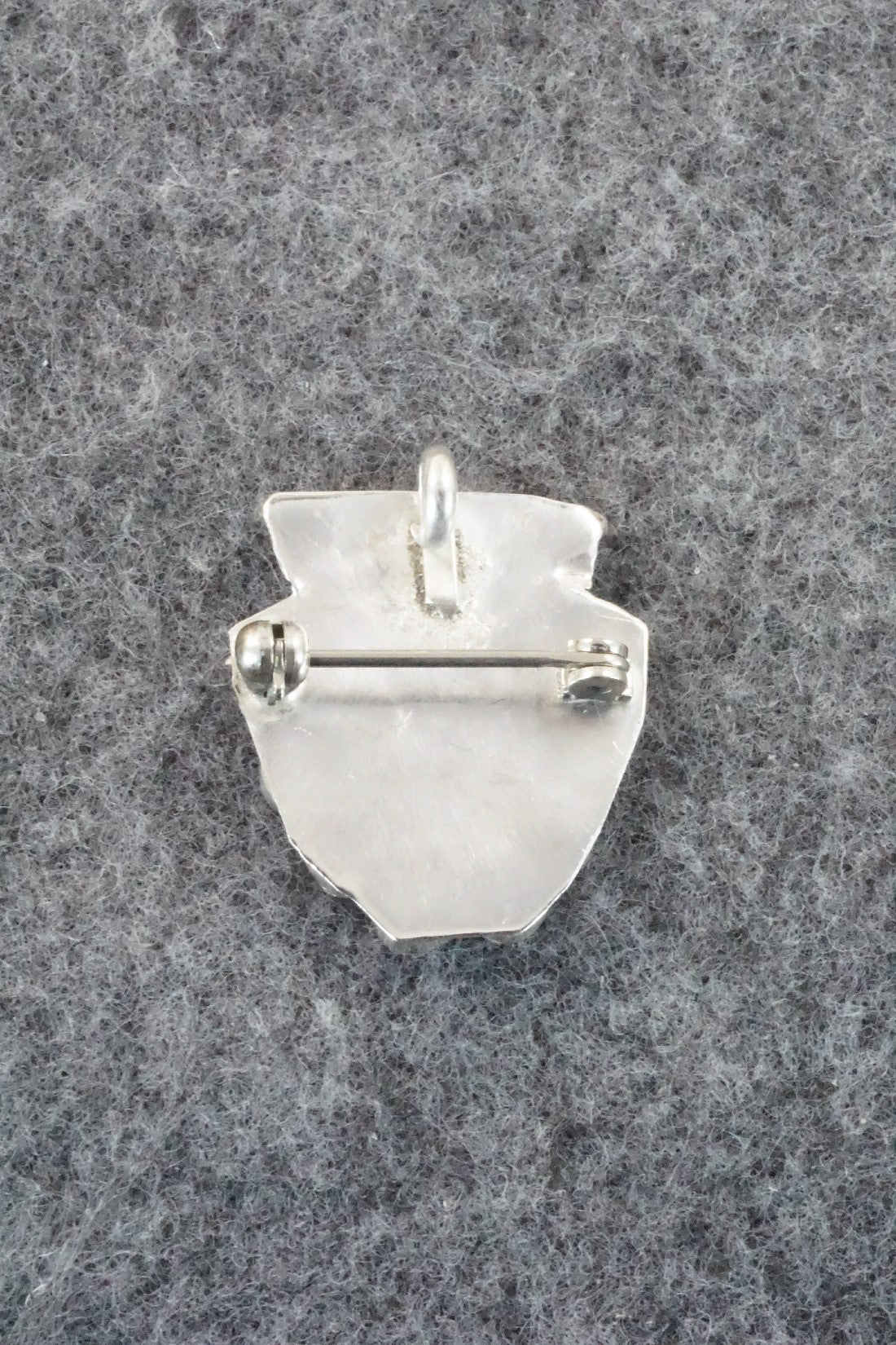 Multi Stone & Sterling Silver Inlay Pendant / Pin - Alva Nastacio