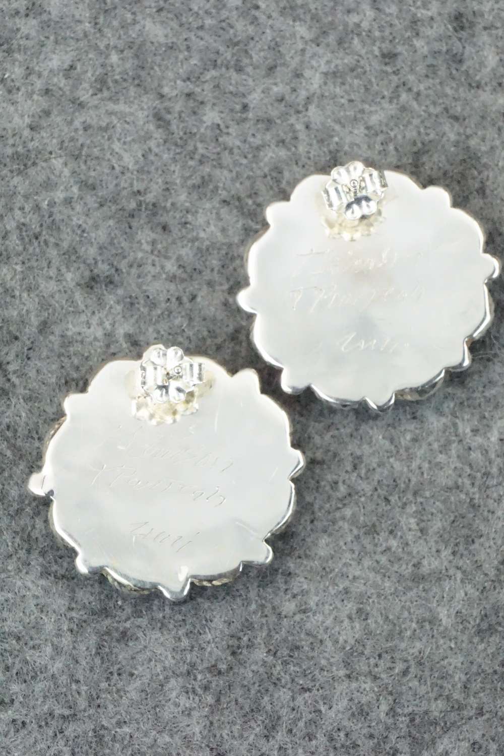 Turquoise & Sterling Silver Earrings - Terrence Panteah