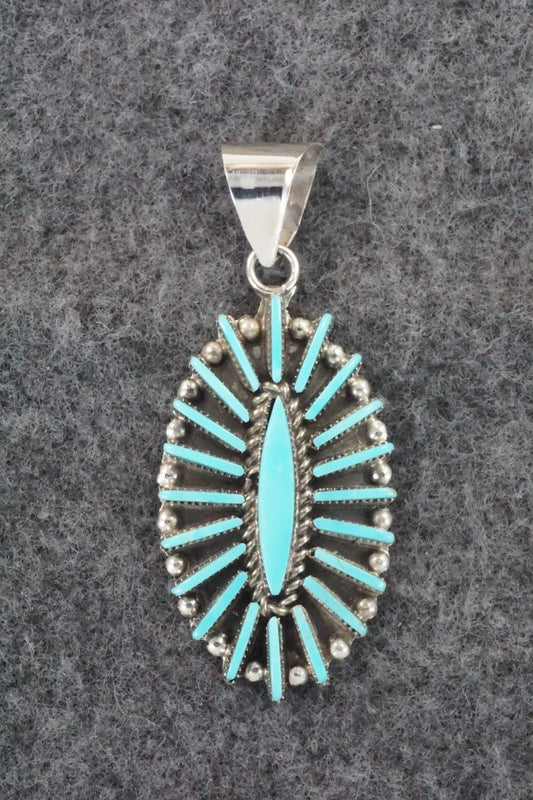 Turquoise & Sterling Silver Pendant - Carla Laconsello