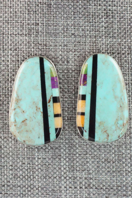 Multi Stone & Sterling Silver Earrings - Ronald Chavez