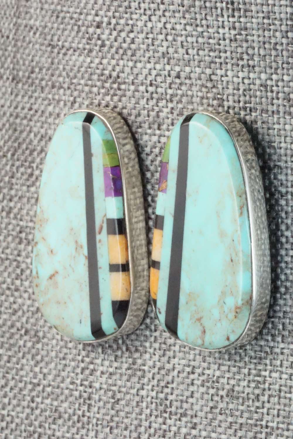 Multi Stone & Sterling Silver Earrings - Ronald Chavez