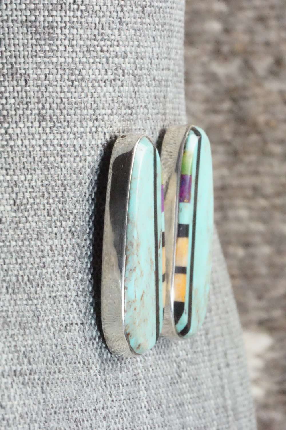 Multi Stone & Sterling Silver Earrings - Ronald Chavez