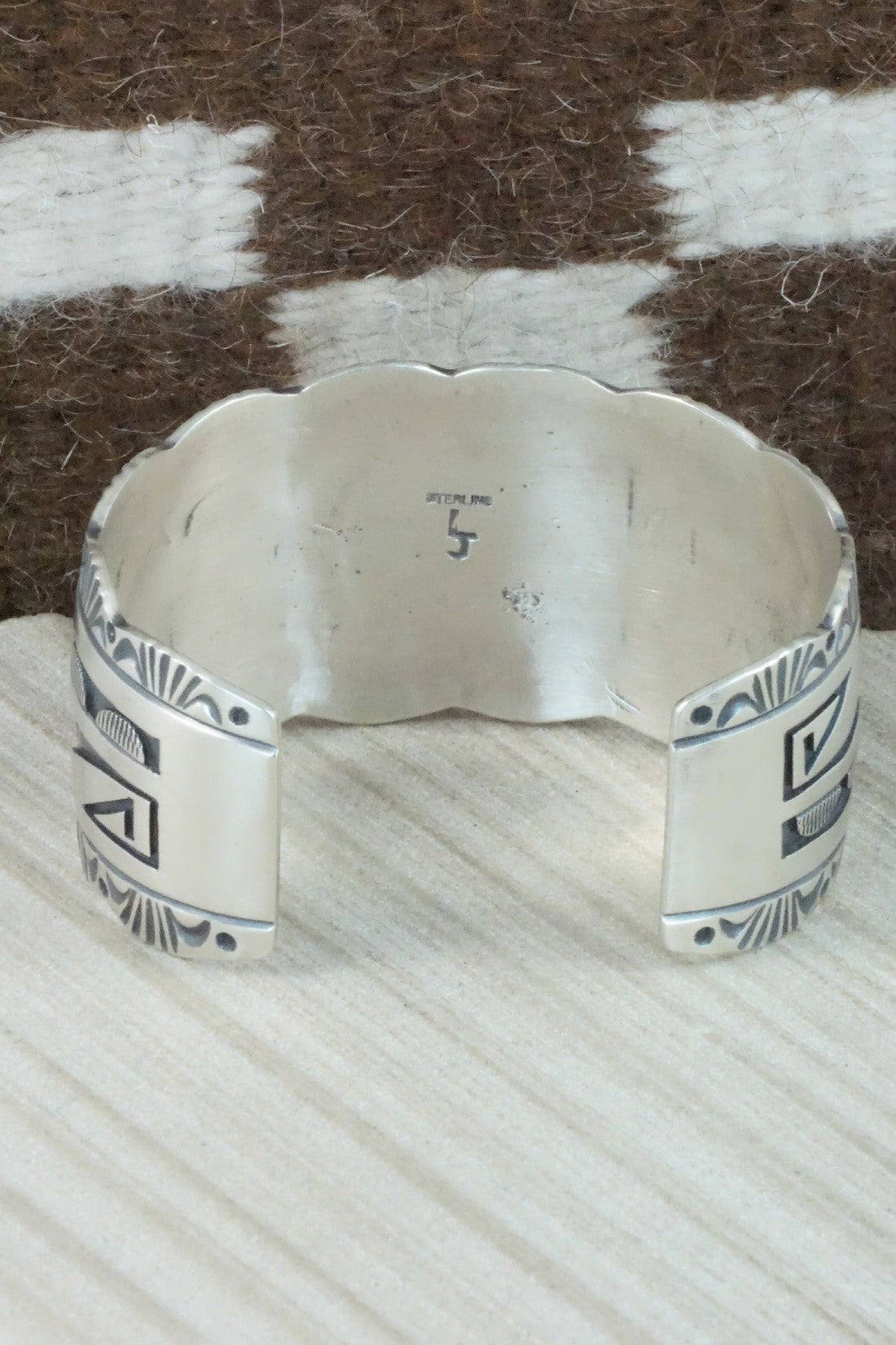 Turquoise & Sterling Silver Bracelet - Leonard Jim