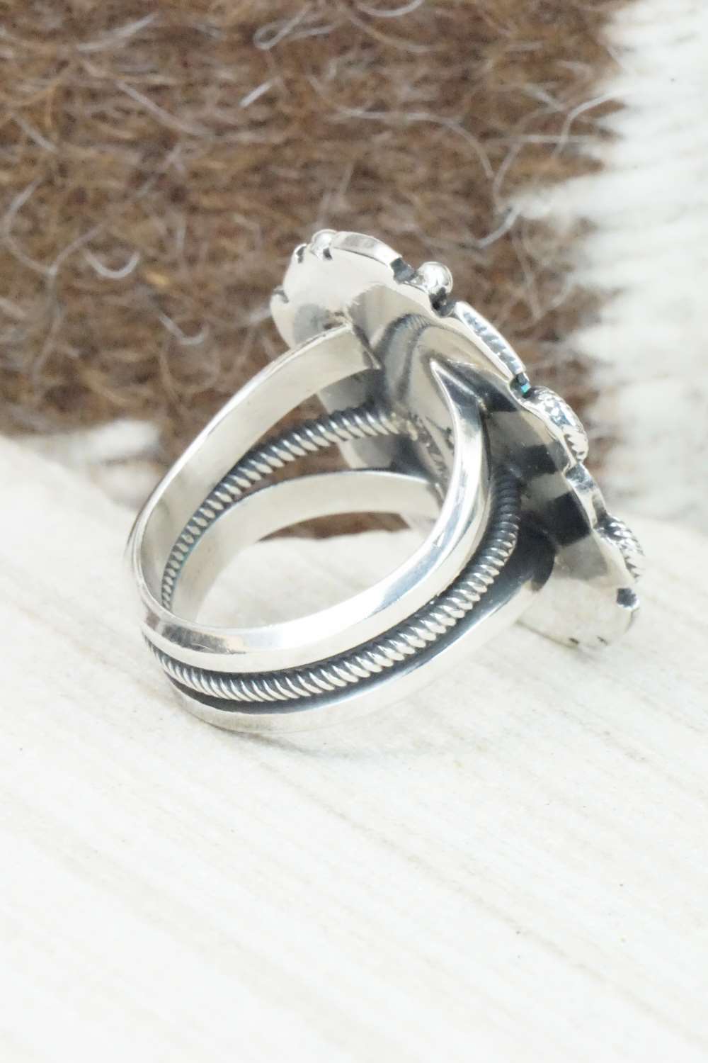 Turquoise & Sterling Silver Ring - Derrick Gordon - 8.5