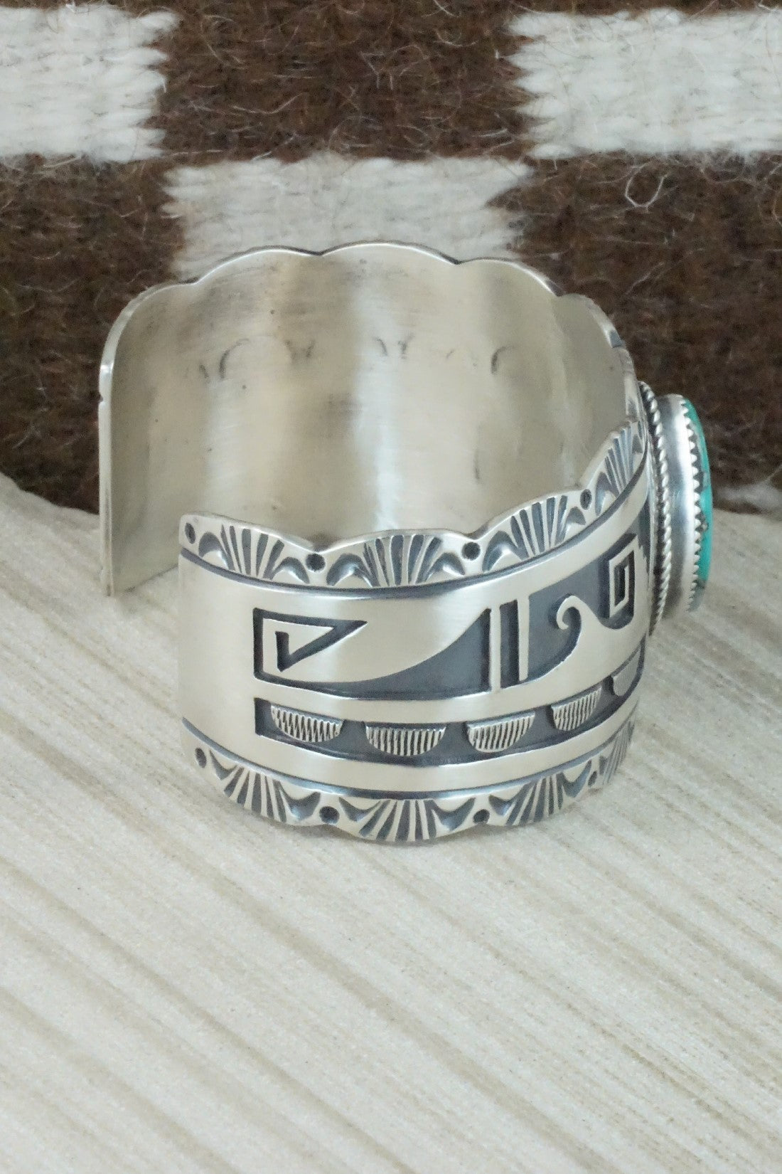 Turquoise & Sterling Silver Bracelet - Leonard Jim