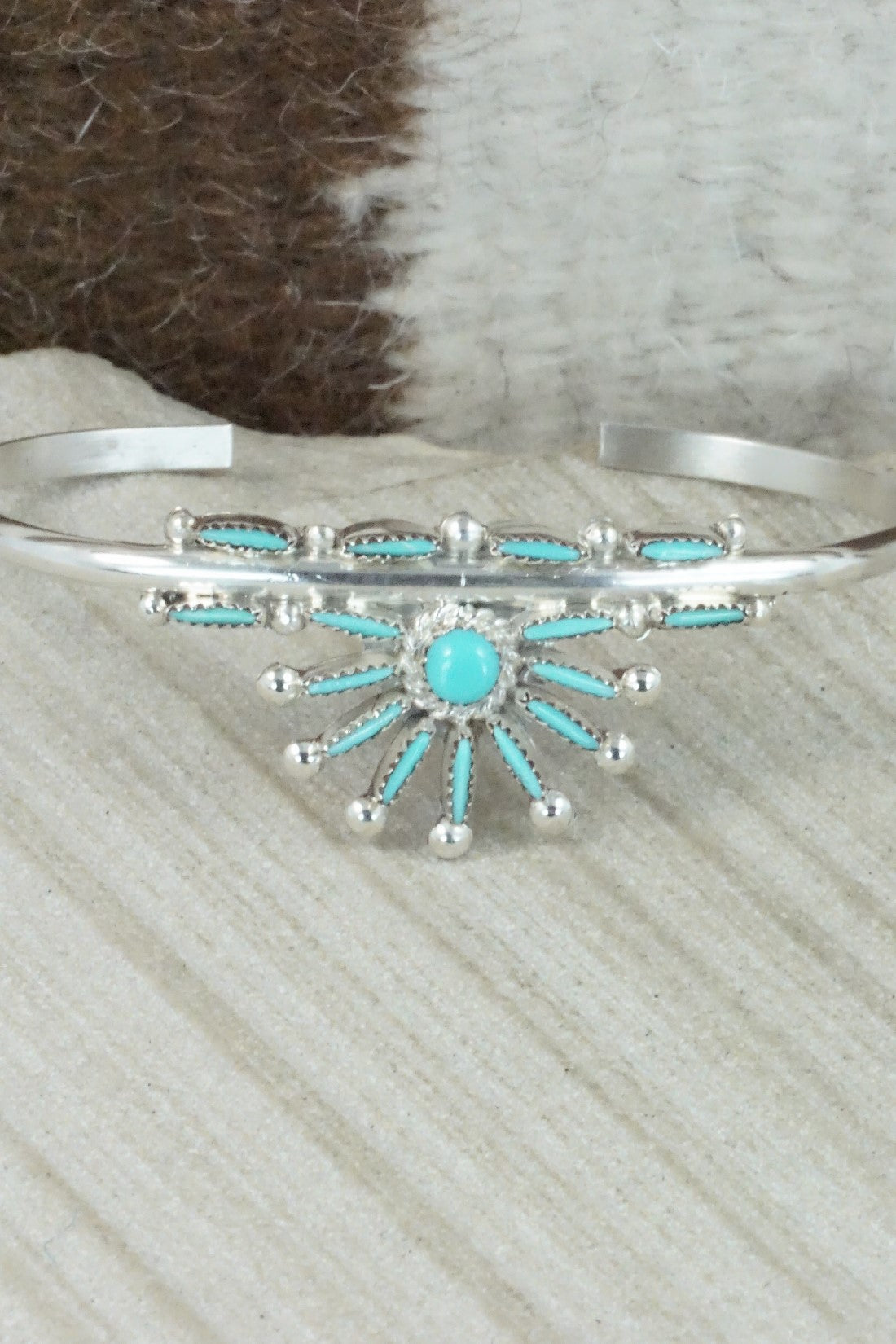 Turquoise & Sterling Silver Bracelet - Rena Cachina