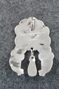 Turquoise & Sterling Silver Pendant - Susie Lowsayatee