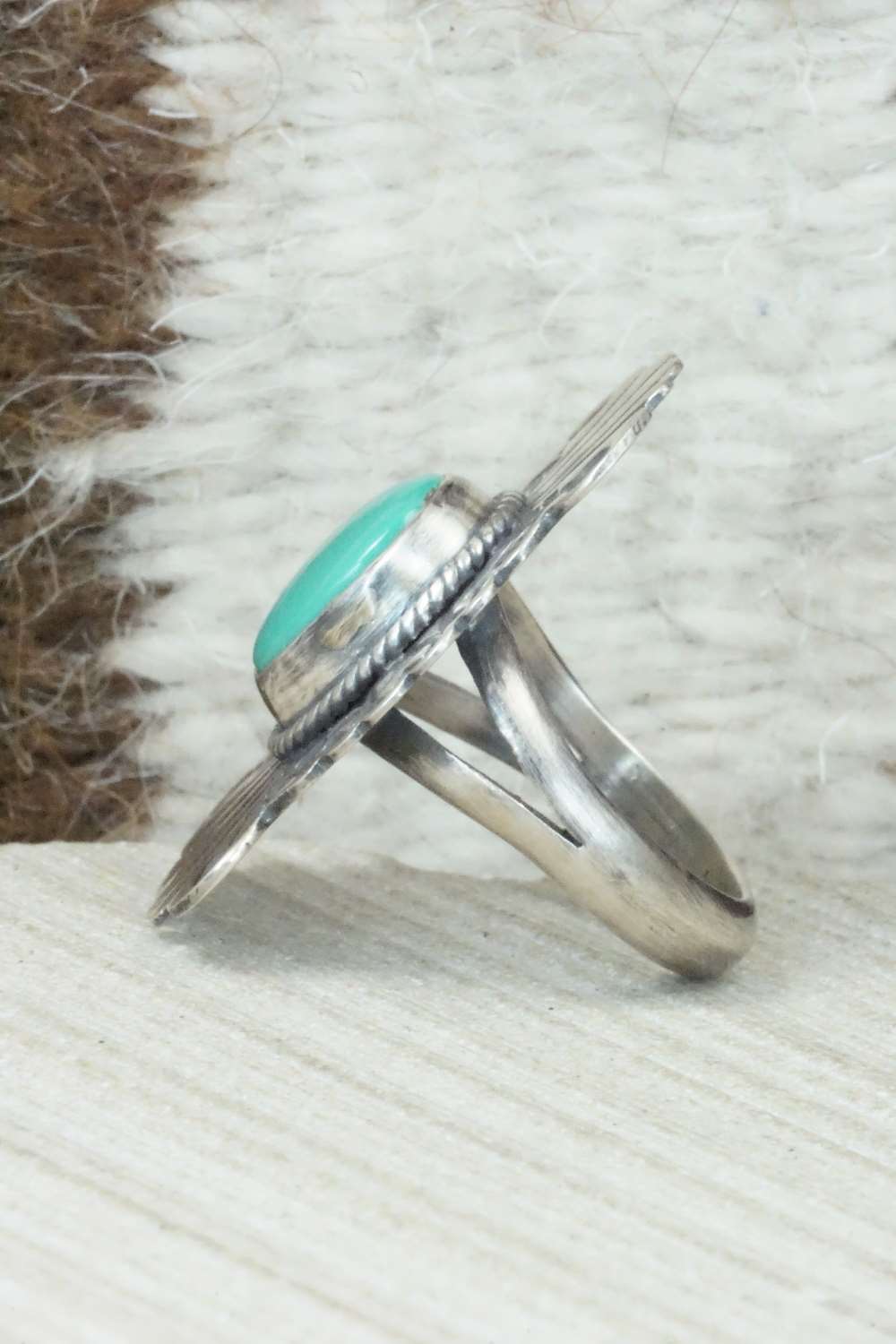 Turquoise & Sterling Silver Ring - Angela Martin - Size 7