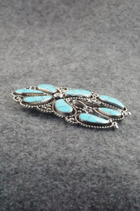 Turquoise & Sterling Silver Pendant - Susie Lowsayatee