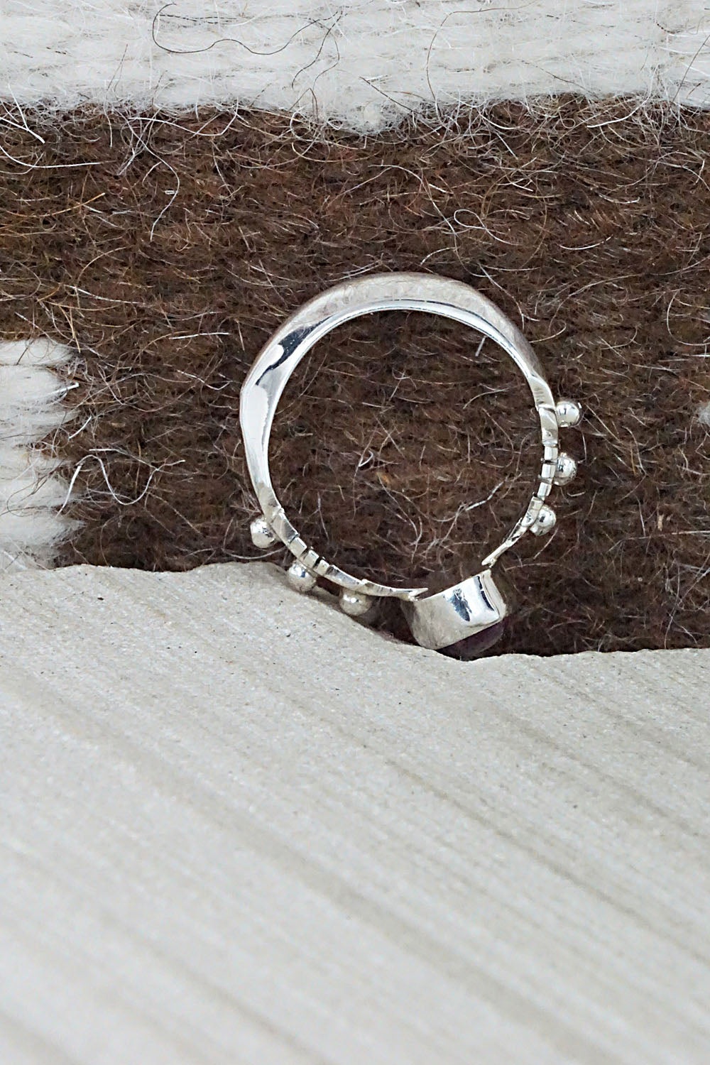 Spiny Oyster & Sterling Silver Ring - Andrew Vandever - Size 8
