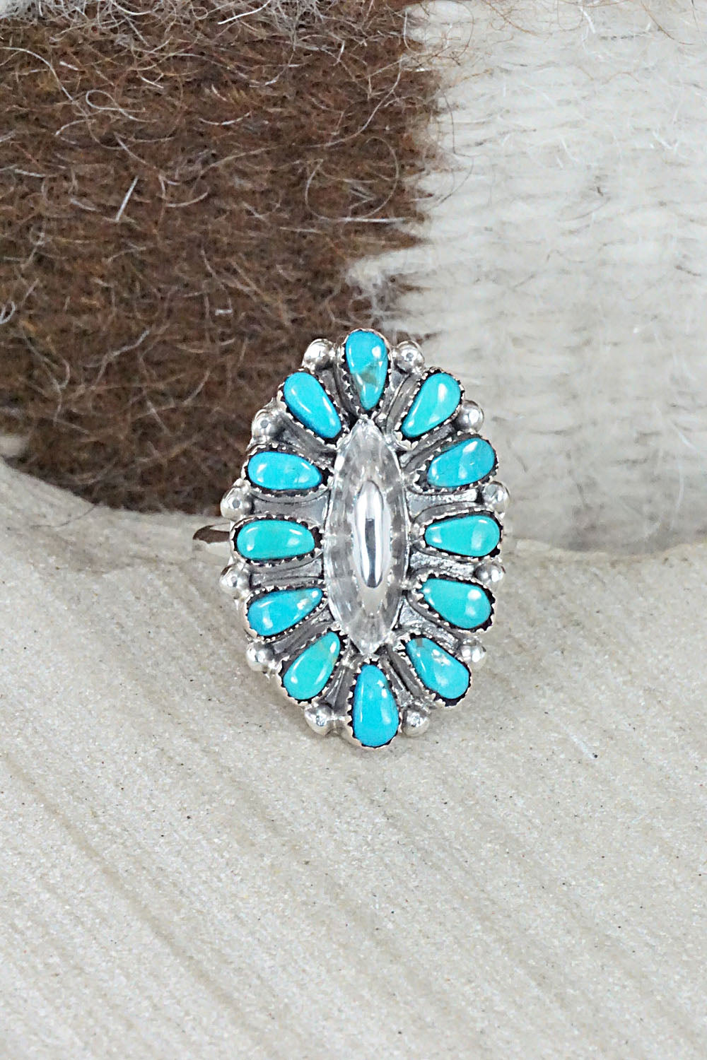 Turquoise & Sterling Silver Ring - Mary Ann Chavez - 8