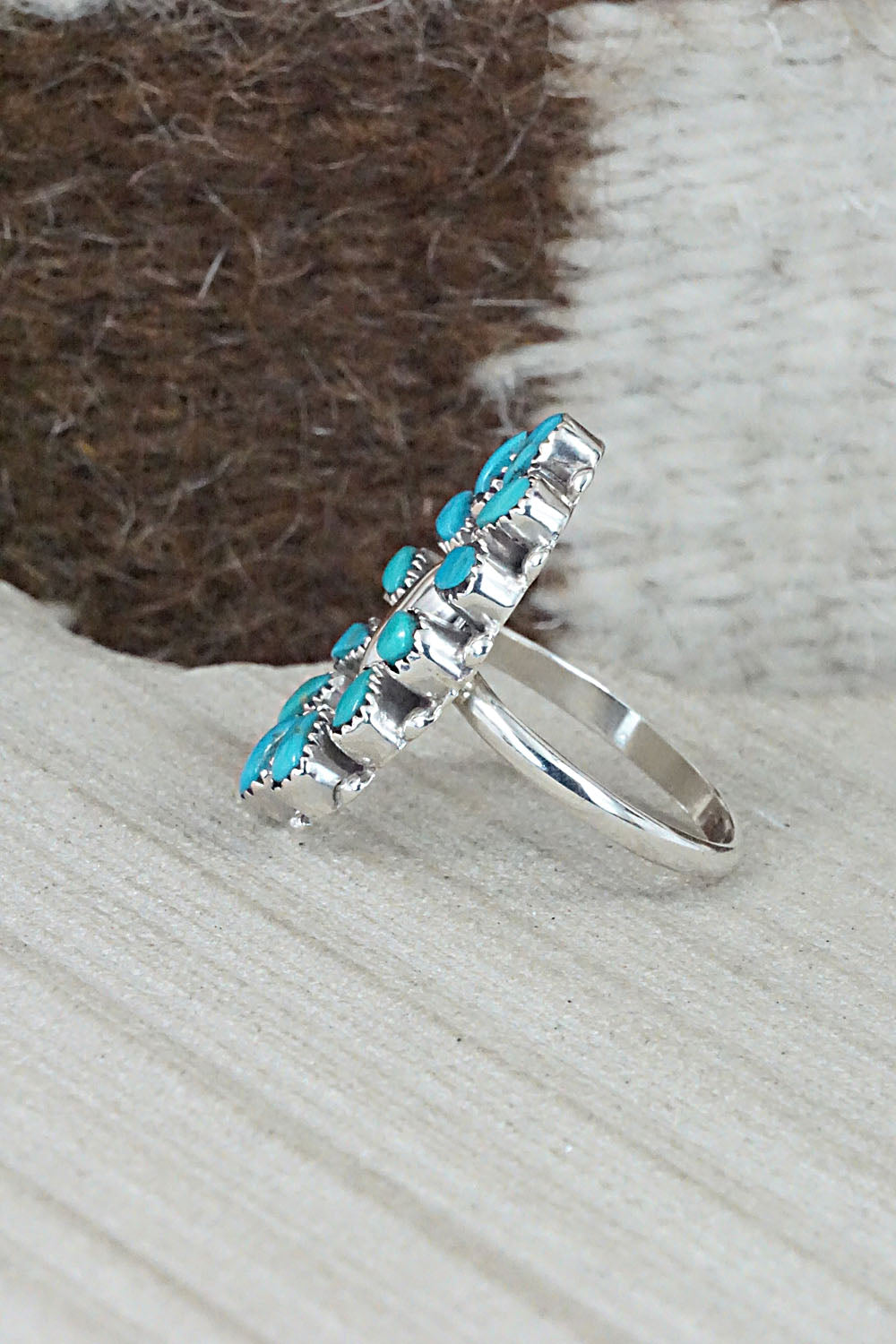 Turquoise & Sterling Silver Ring - Mary Ann Chavez - 8