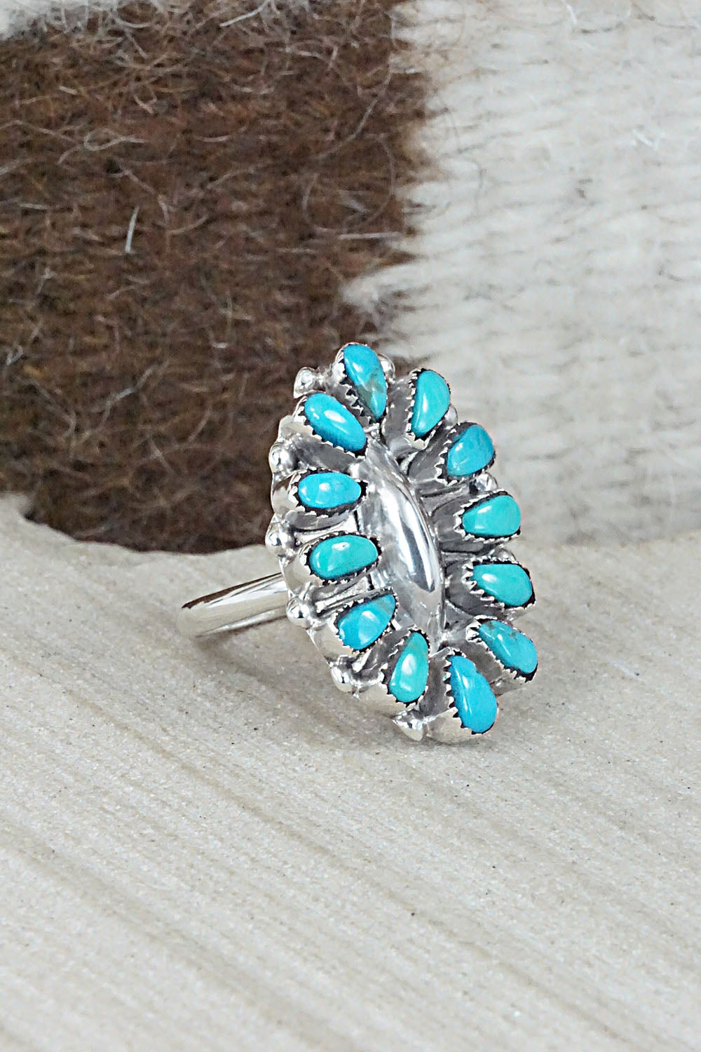 Turquoise & Sterling Silver Ring - Mary Ann Chavez - 8