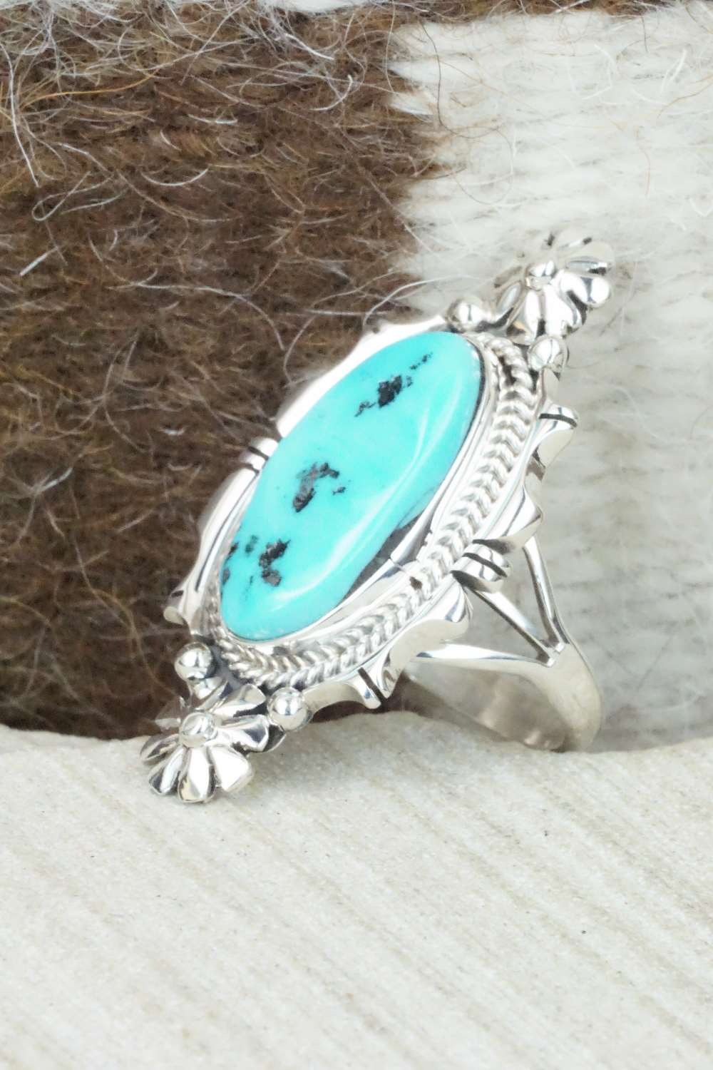 Turquoise & Sterling Silver Ring - Daniel Benally - Size 7.5