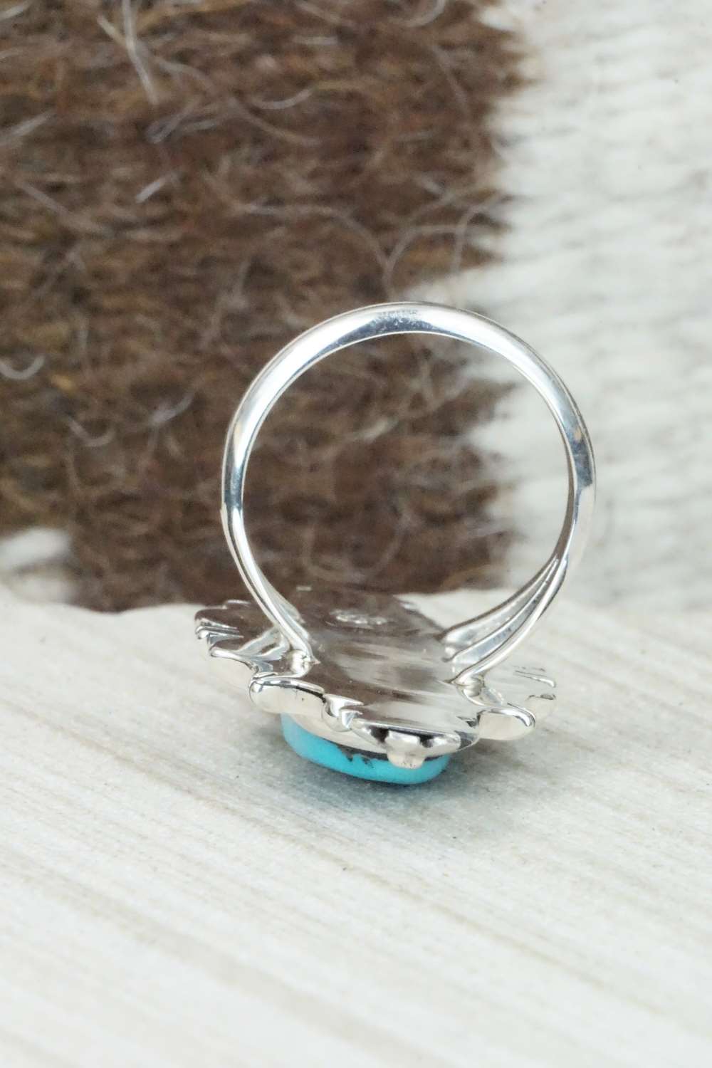 Turquoise & Sterling Silver Ring - Daniel Benally - Size 7.5