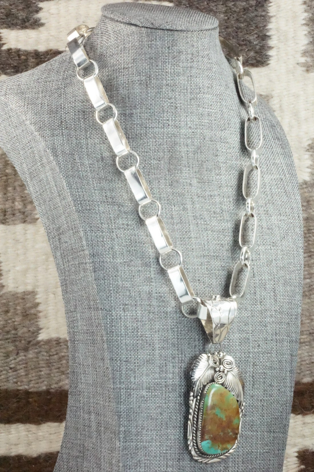 Turquoise & Sterling Silver Necklace - Mike Thomas