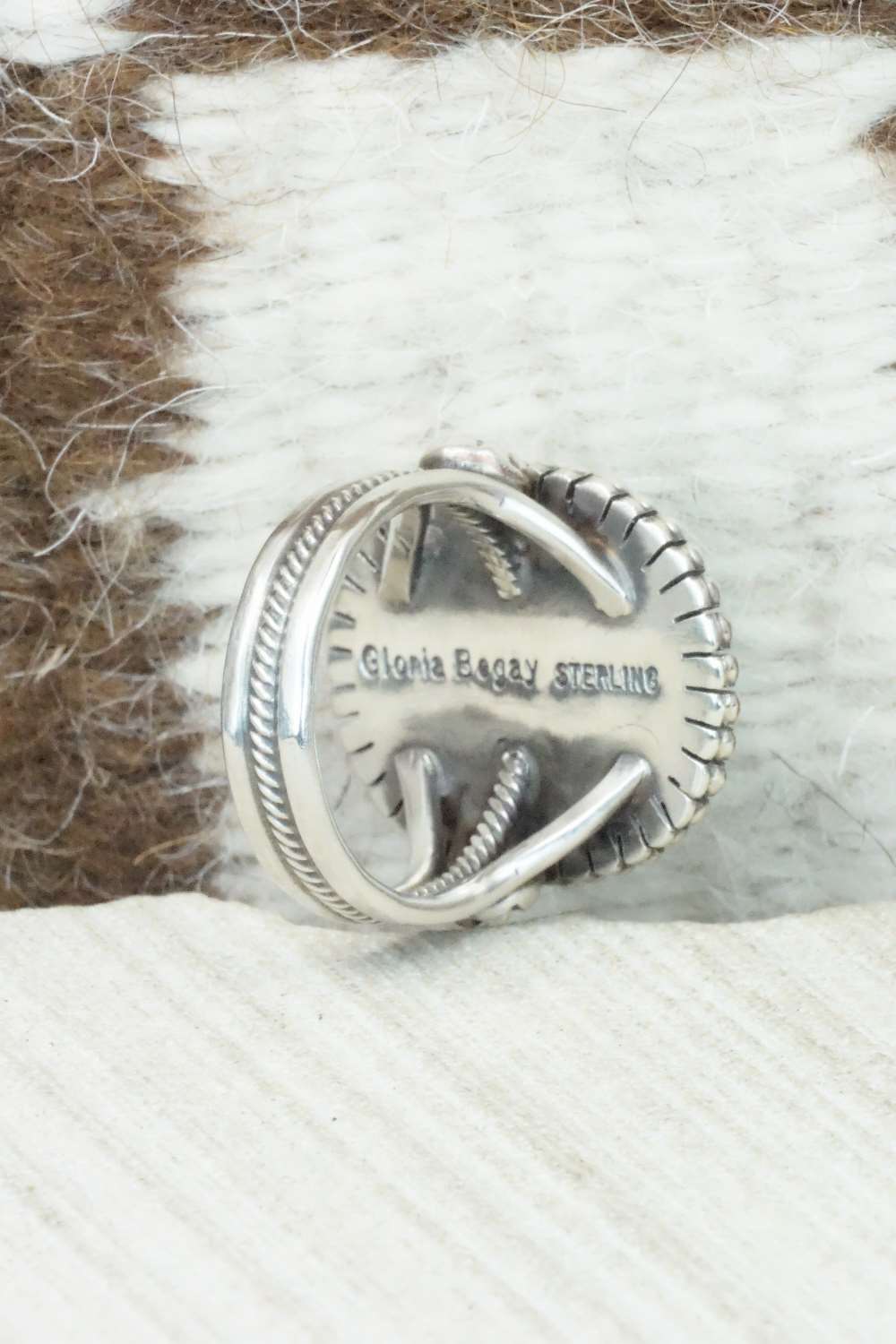Turquoise & Sterling Silver Ring - Gloria Begay - Size 7.25