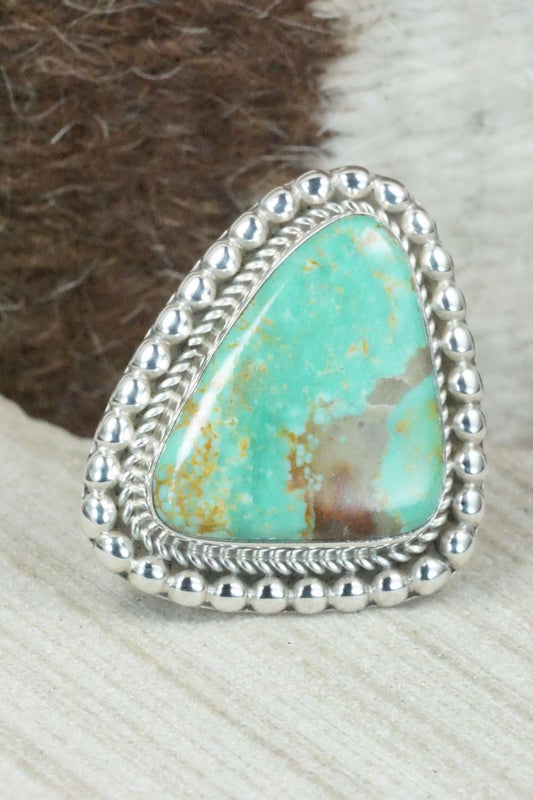 Turquoise & Sterling Silver Ring - Herbert Cayatineto - Size 6.5