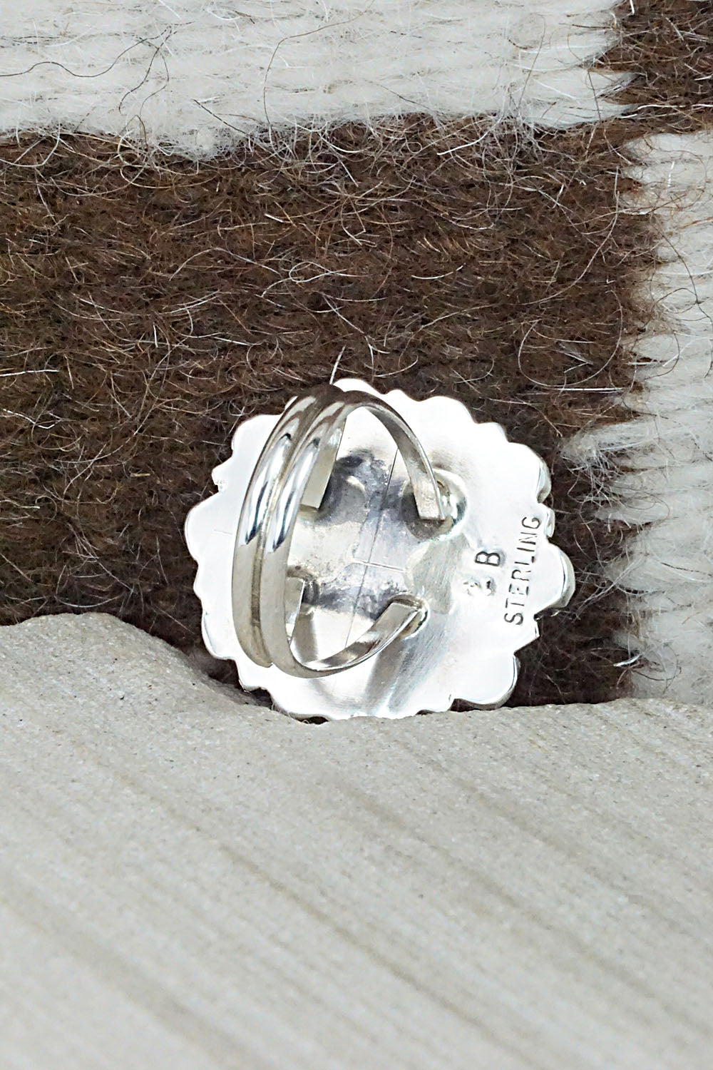 Turquoise & Sterling Silver Ring - Zeita Begay - Size 8