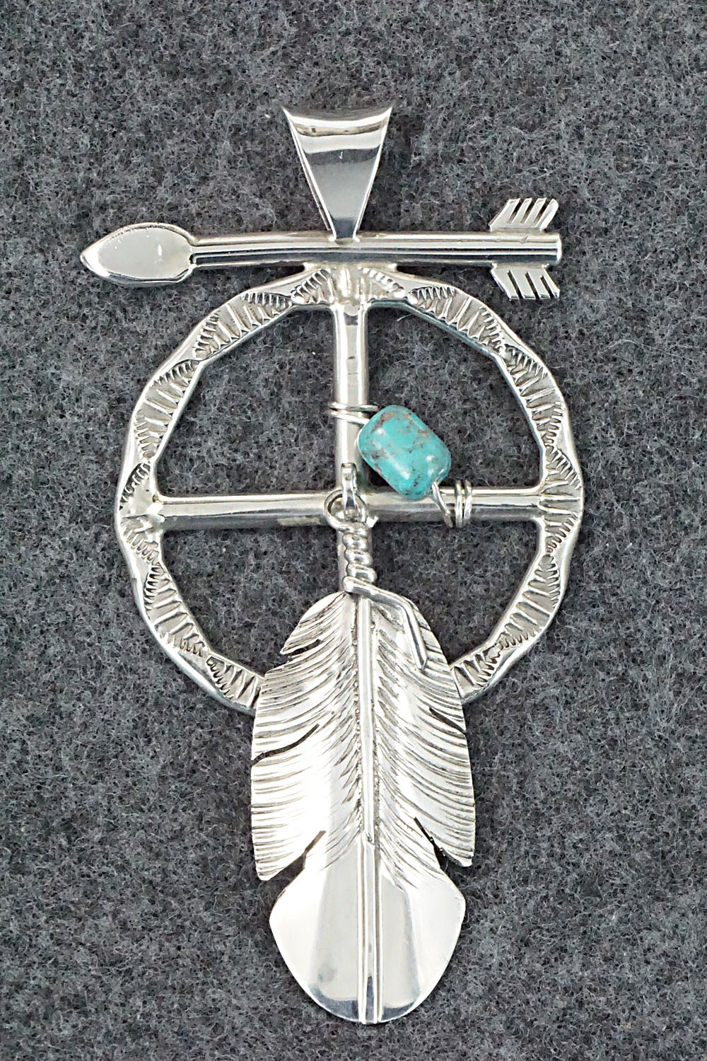 Turquoise & Sterling Silver Pendant - Ben Begay
