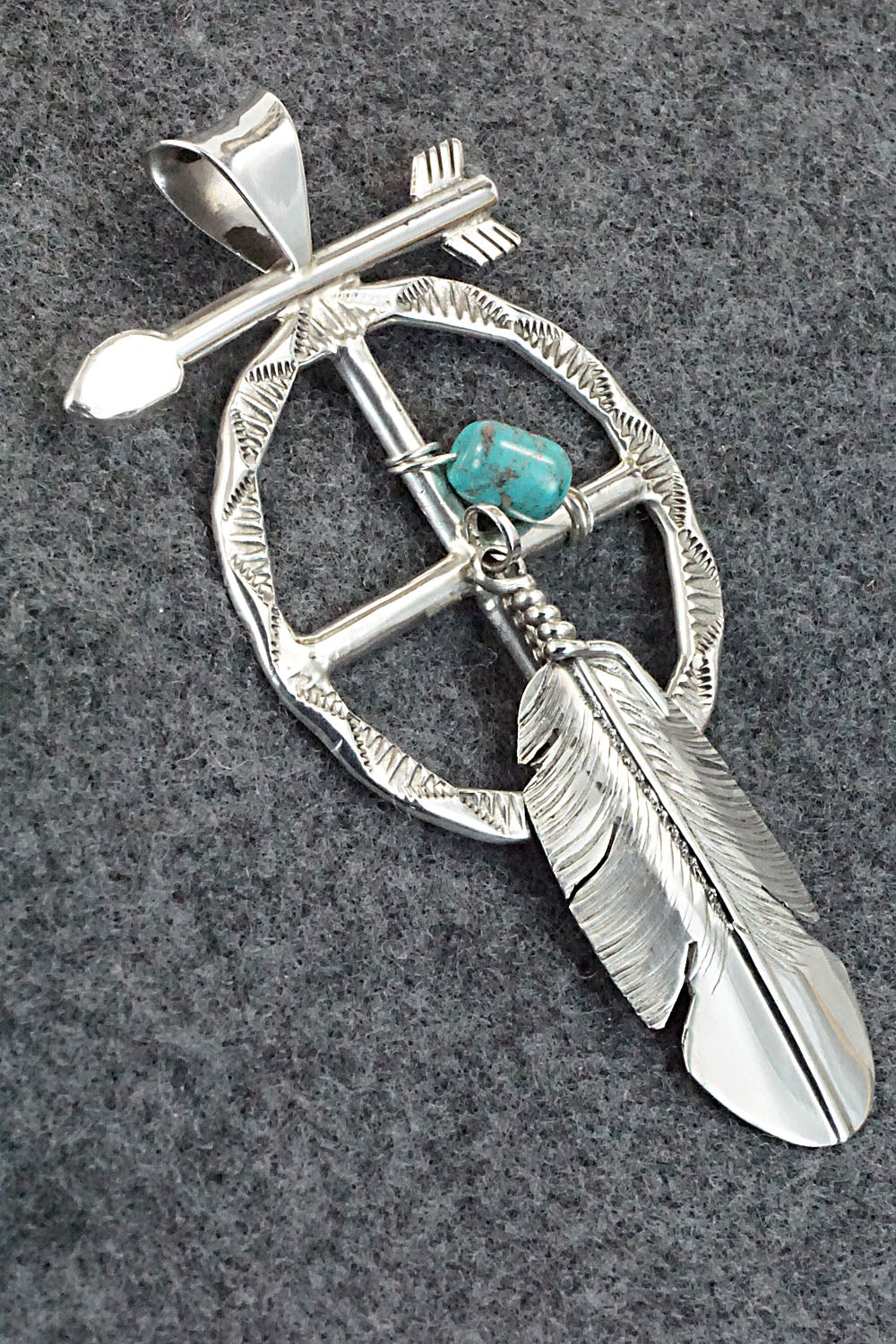 Turquoise & Sterling Silver Pendant - Ben Begay