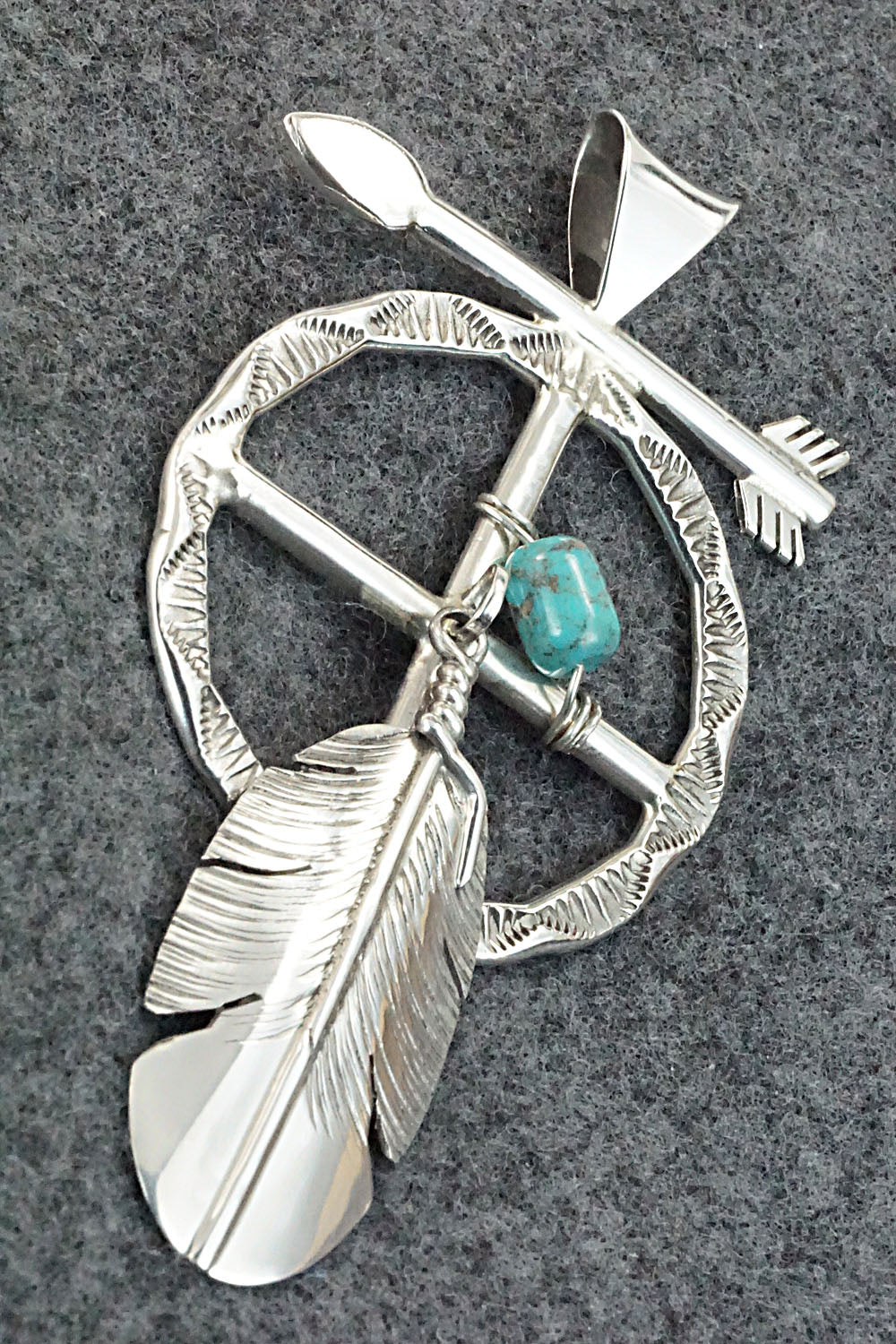 Turquoise & Sterling Silver Pendant - Ben Begay