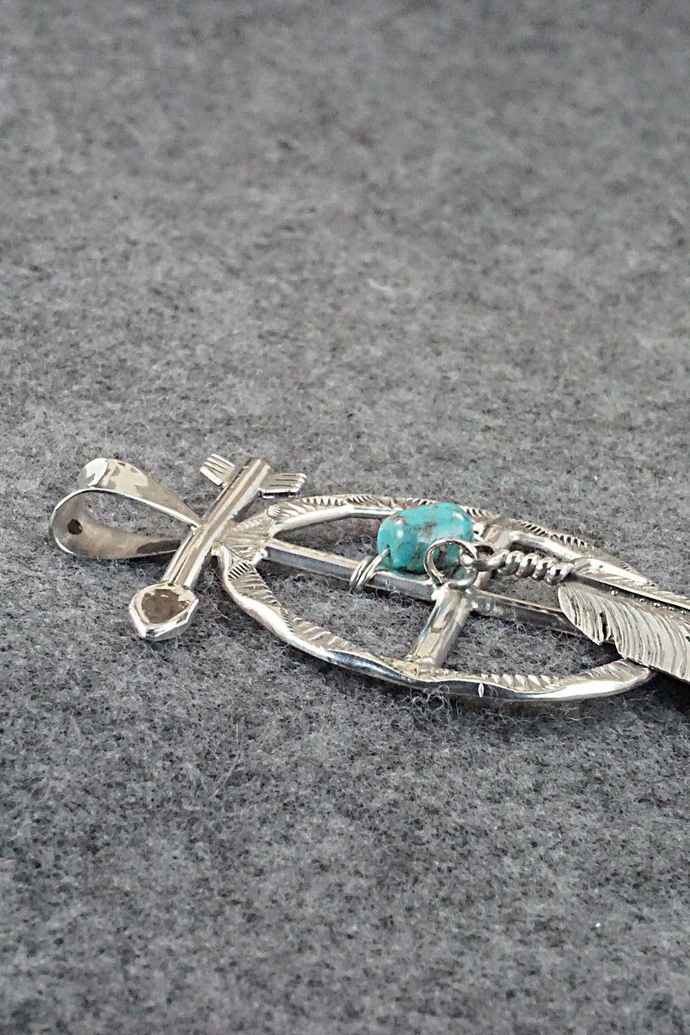 Turquoise & Sterling Silver Pendant - Ben Begay