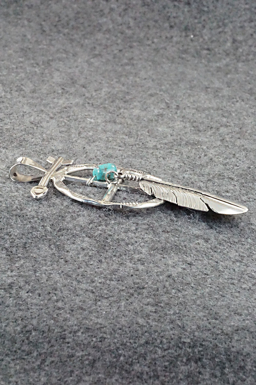 Turquoise & Sterling Silver Pendant - Ben Begay
