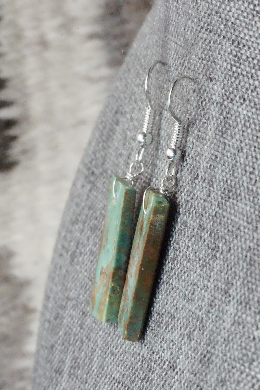 Turquoise & Sterling Silver Earrings - Tammy Nolcot