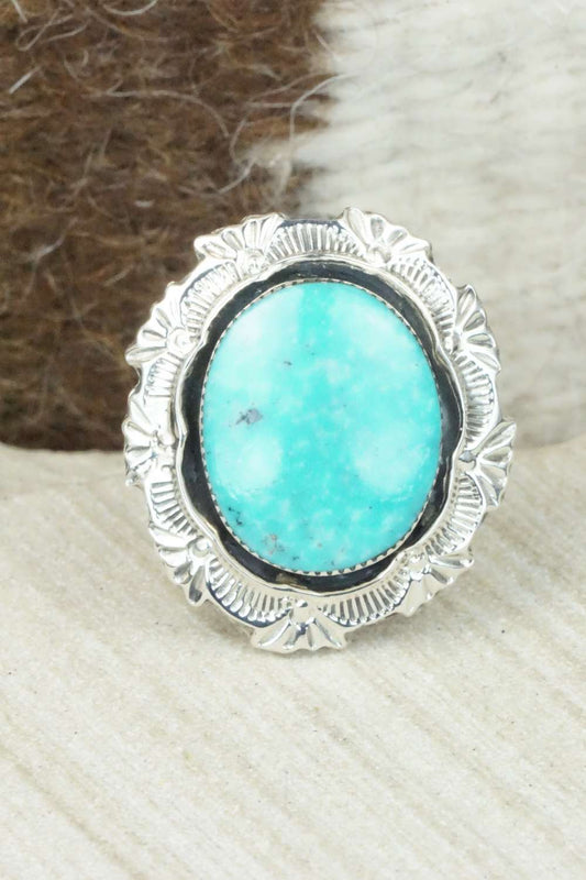 Turquoise & Sterling Silver Ring - Daniel Benally - Size 7
