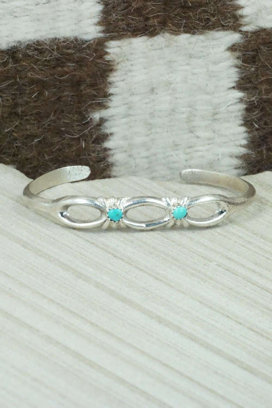 Turquoise & Sterling Silver Bracelet - Navajo