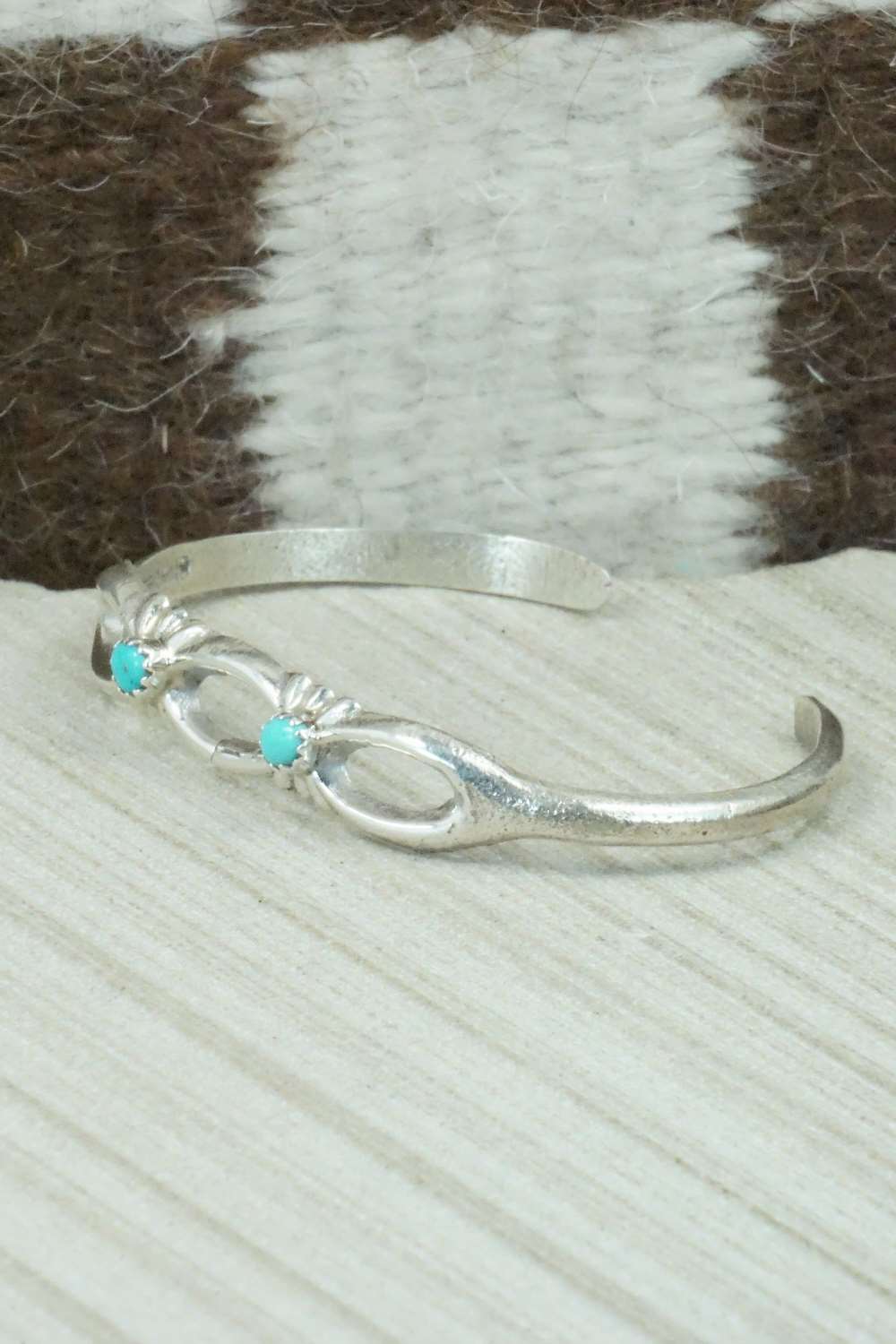 Turquoise & Sterling Silver Bracelet - Navajo
